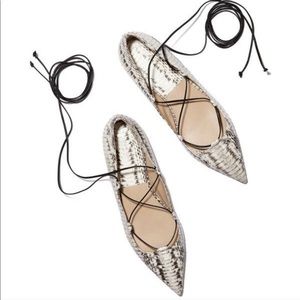 Michael Kors Collection Kallie Lace Up Flats